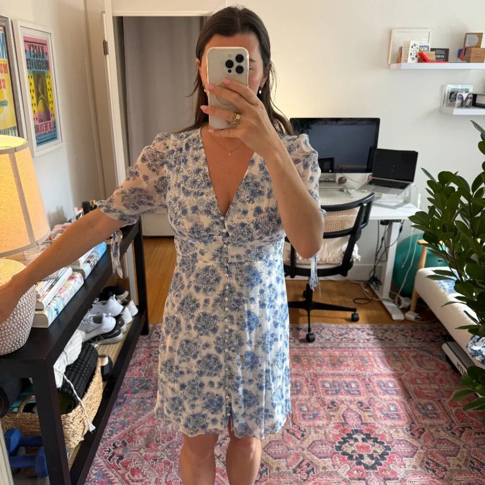 The Kooples Vintage Flowers Floral Print Dress (Size 3) - Picture 2 of 7